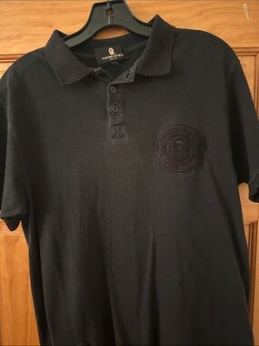 Bape Black Polo Shirt with Subtle Chest Crest